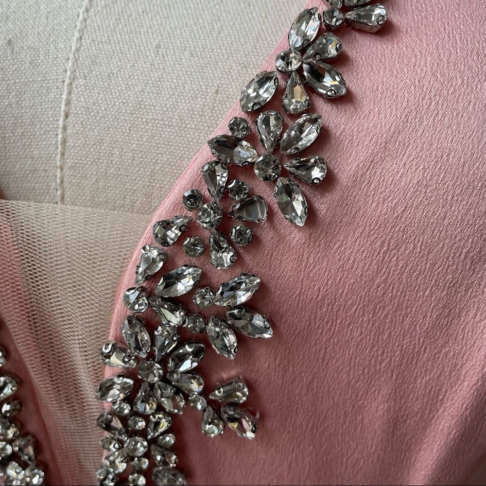 Glow Pink Princess Prom Drew Formal Gown Rhinestone 10 - Picture 4 of 10